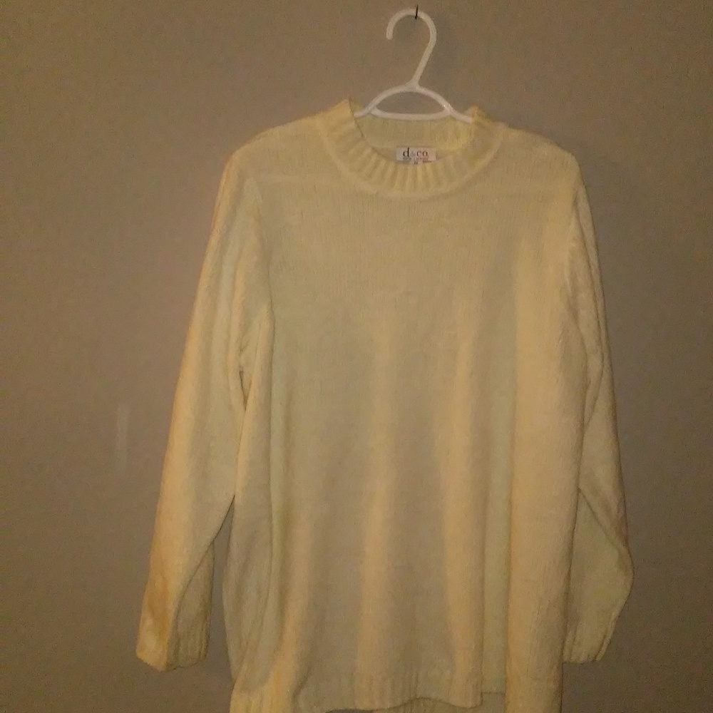 QVC summer white sweater womans 2x